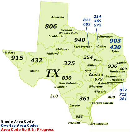 Map Of Texas With Area Codes - 2024 Schedule 1