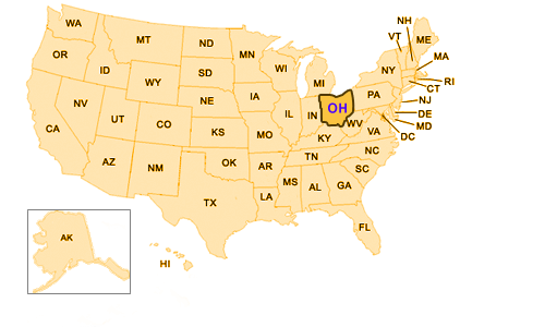 map of ohio state. Ohio