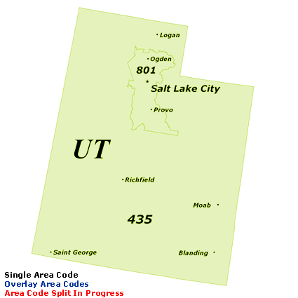 utah area code number
