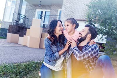 couple happy after move