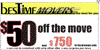 Coupon Image for $50 off the move-over $750