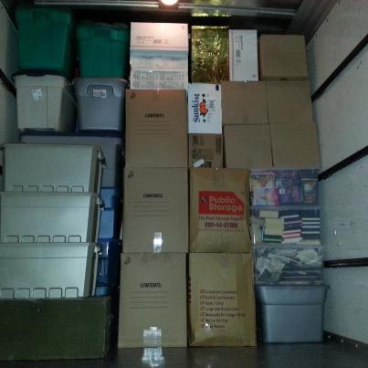 wall of boxes