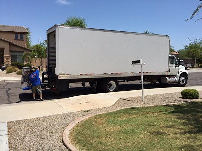 Our men loading the truck