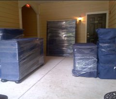 All furniture ready to be moved