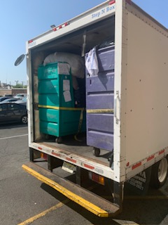 Linens ready to be transported to Four Seasons