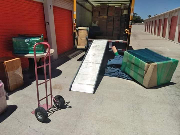 Unload at storage facility 