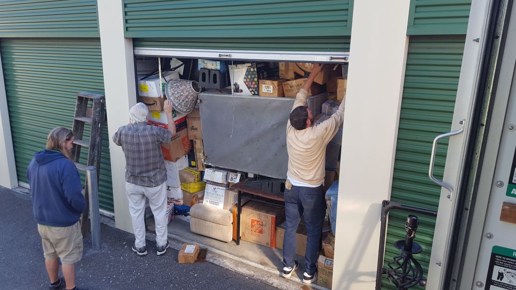 Loading Stirage Space into Truck-Finally Got Door open 