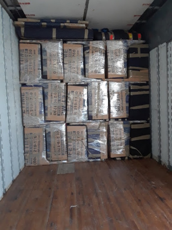Boxes in  Truck