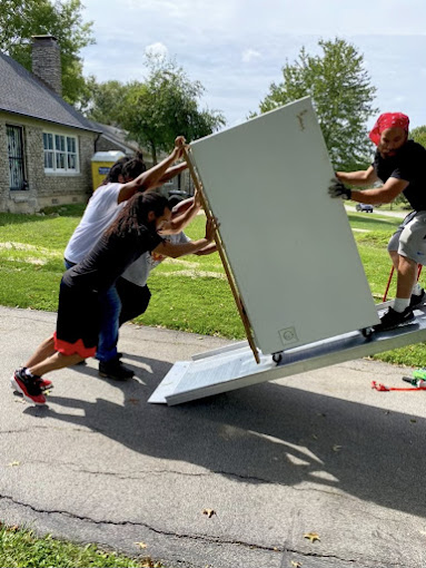 Loading the furniture