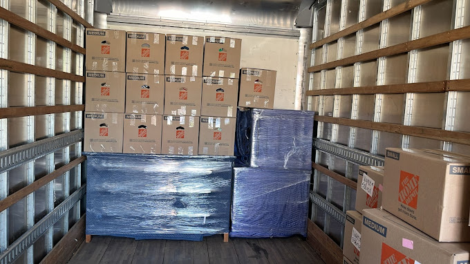 Boxes in  Truck