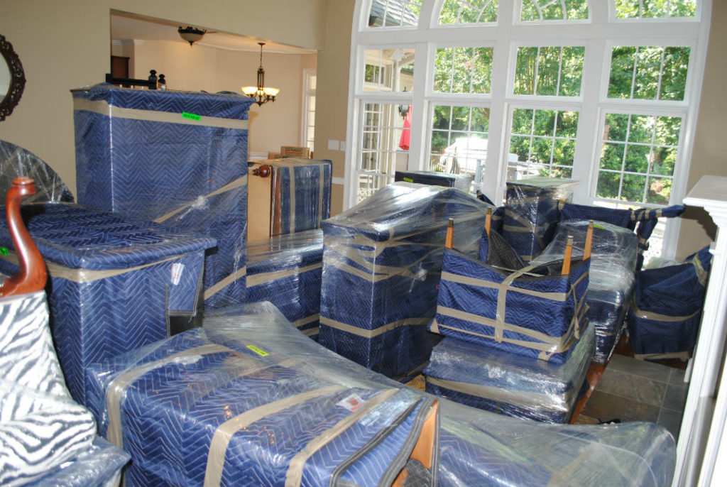 Blanket wrapped furniture
