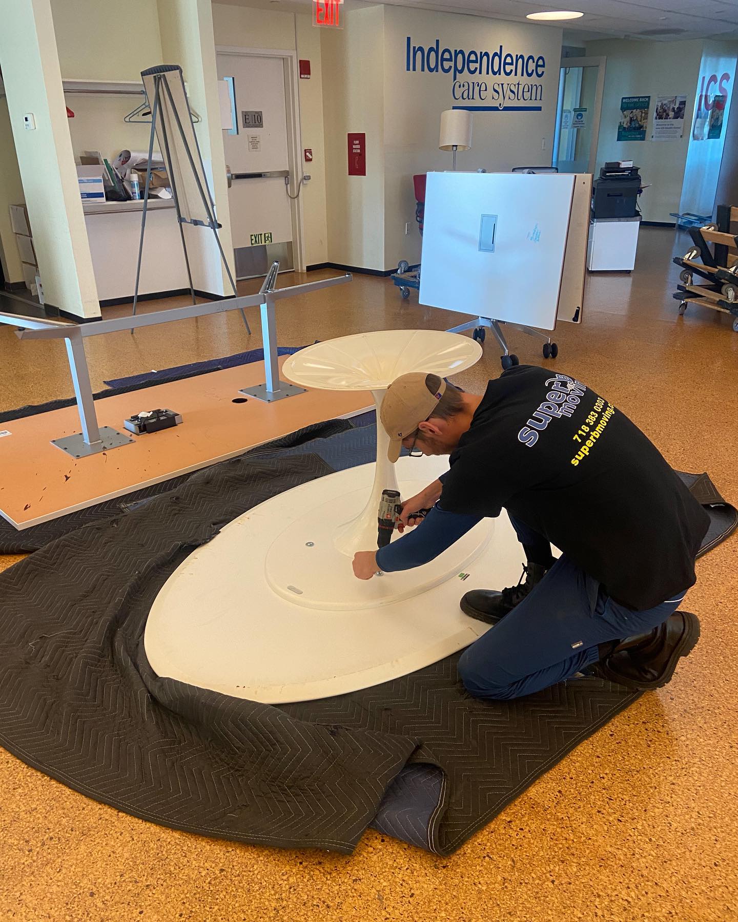 We disassemble and reassemble tables to ensure safe and efficient moving.