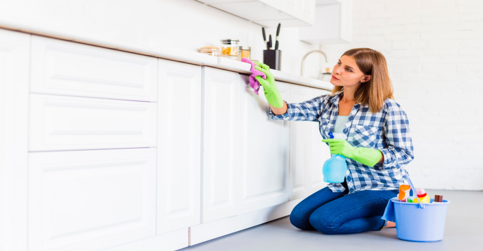 Cleaning the New House before the arrival of the baby