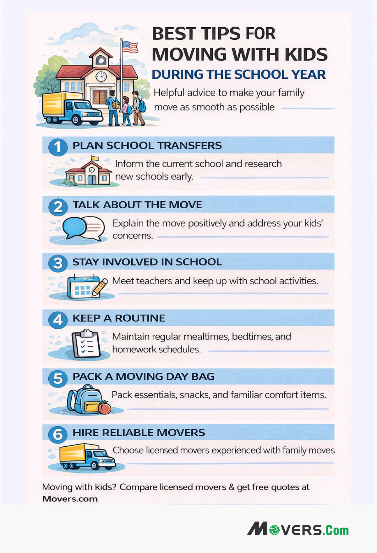 Best Tips For Moving With Kids During The School Year