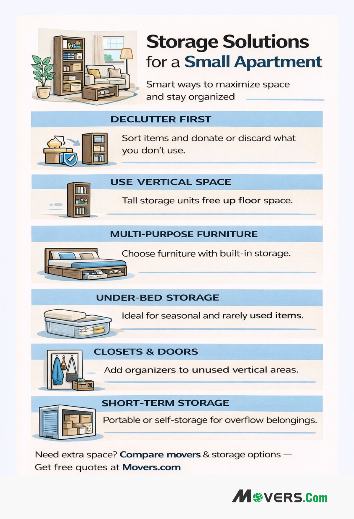 Genius Storage Solutions for Moving to a Small Apartment