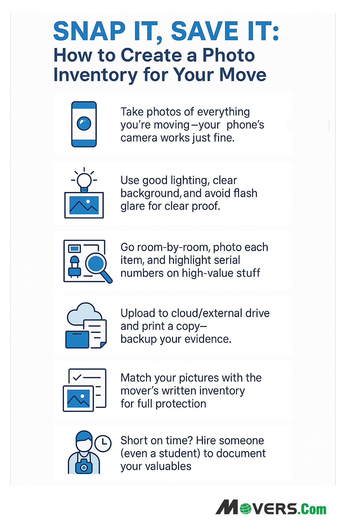 How to Create a Photo Inventory of Belongings for Moving Insurance