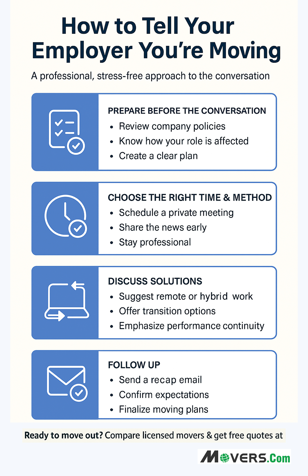 How to Tell Your Employer That You're Moving