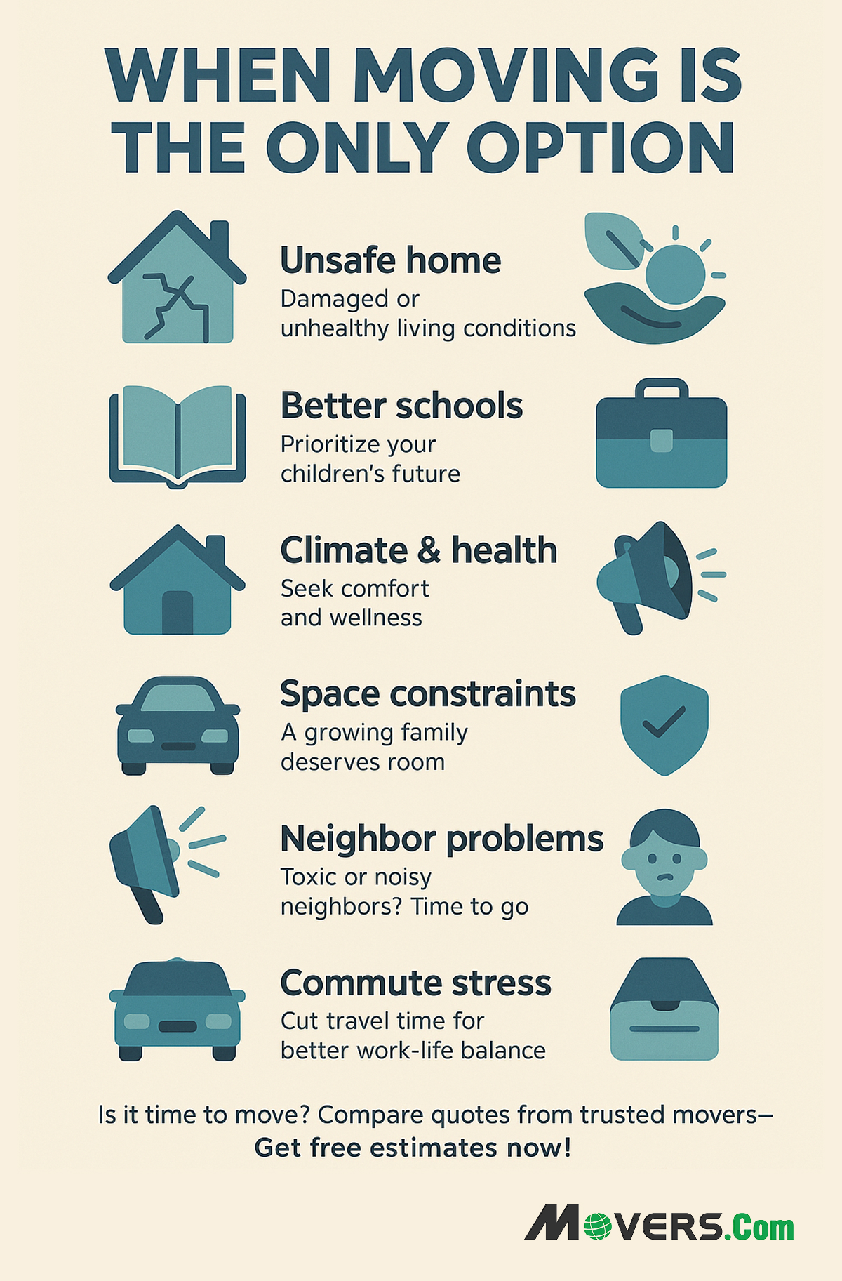 Top reasons why moving is the only option