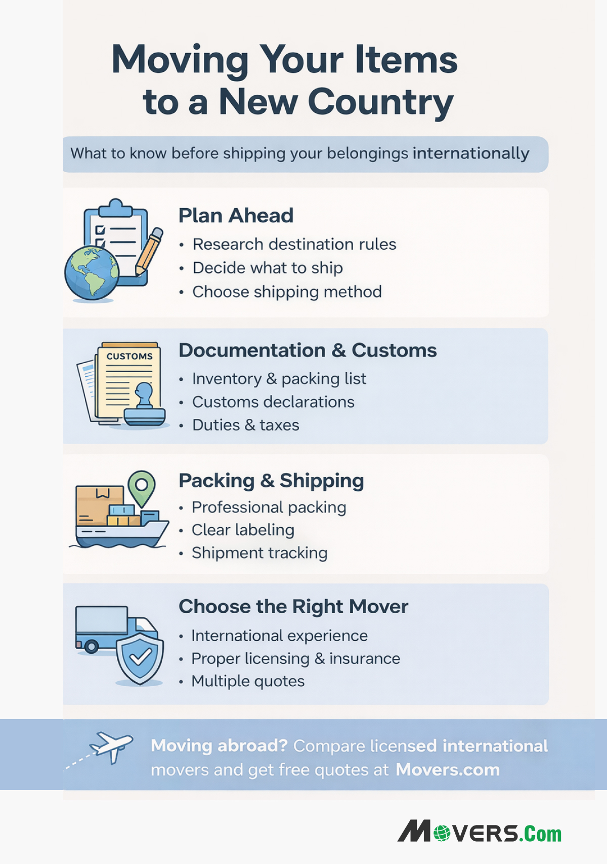 Tips To Move Your Items To A New Country