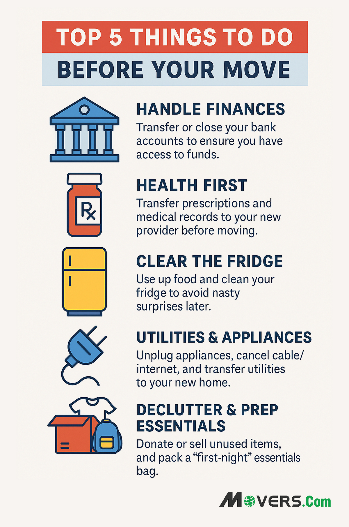 Top 5 things to do before you move