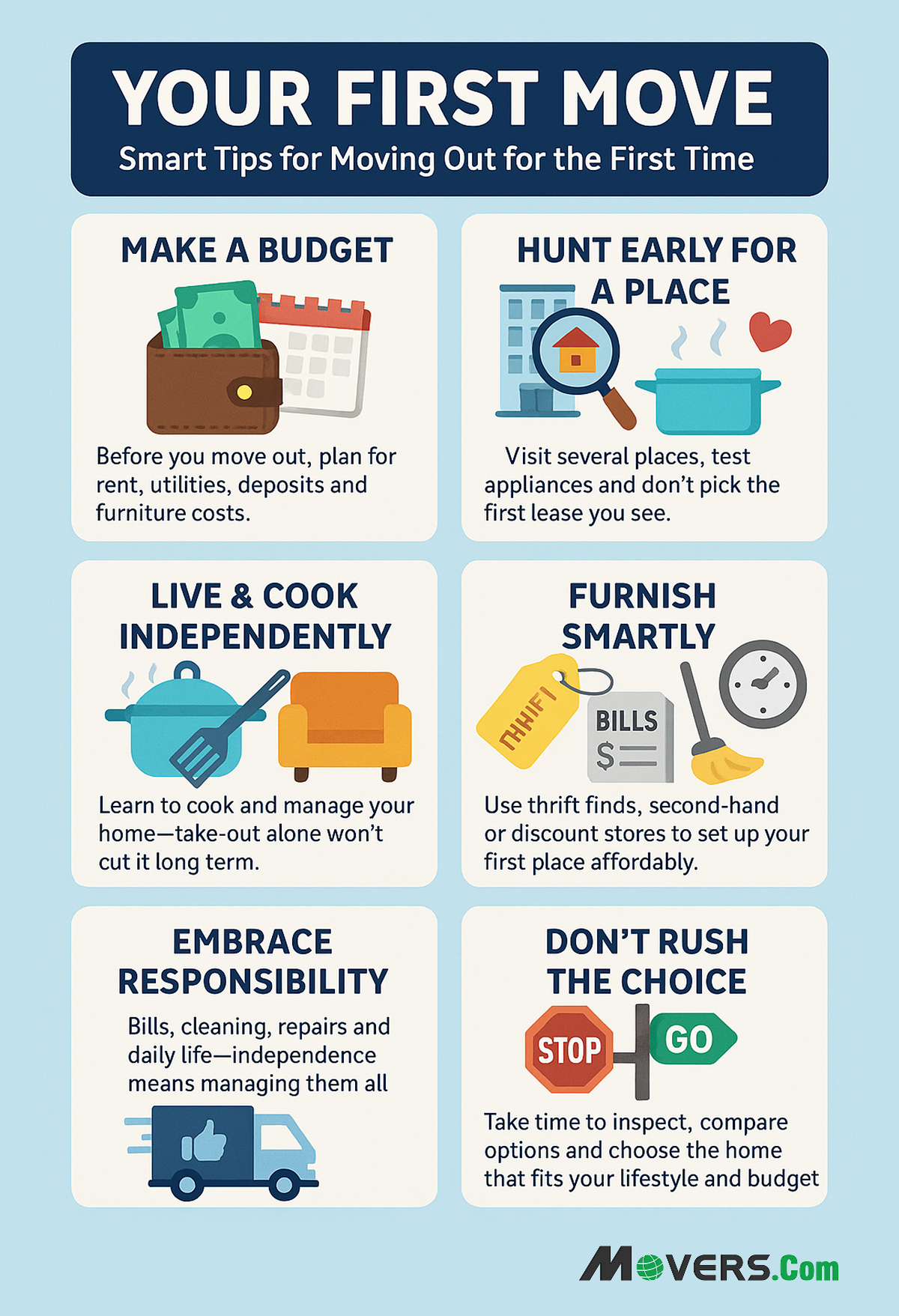 Top 6 Tips for Moving Out for the First Time