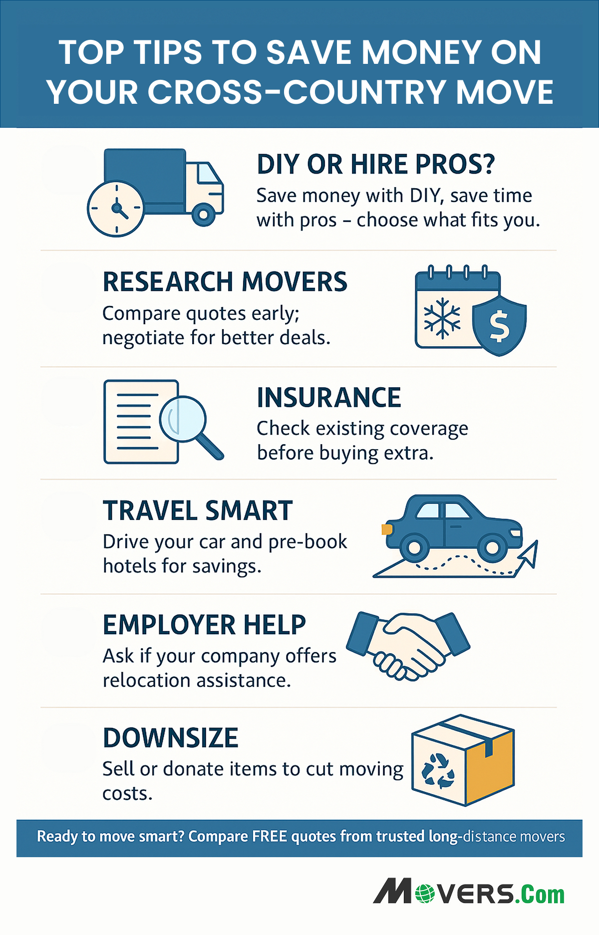 Tips to save money when you move cross country