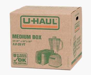 U-Haul moving boxes