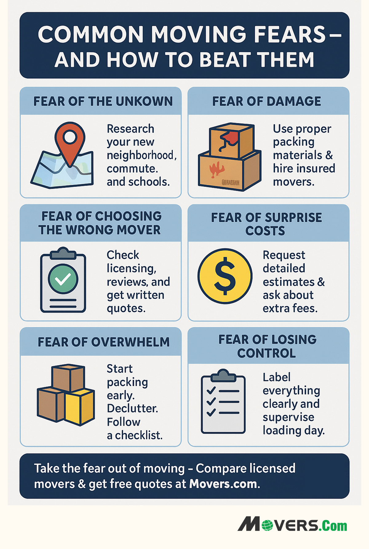  What Are the Most Common Moving Fears?