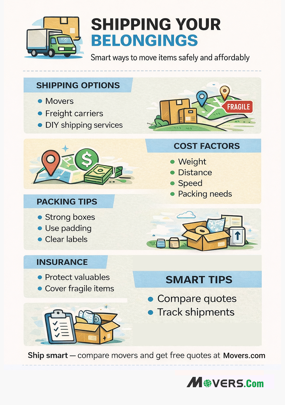 Shipping Your Belongings When You Move