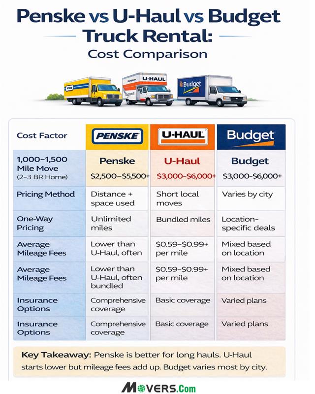 Penske vs U-Haul vs Budget Truck Rental