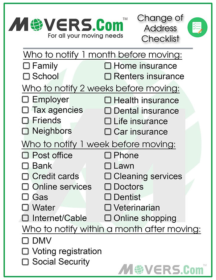 Change of Address Checklist